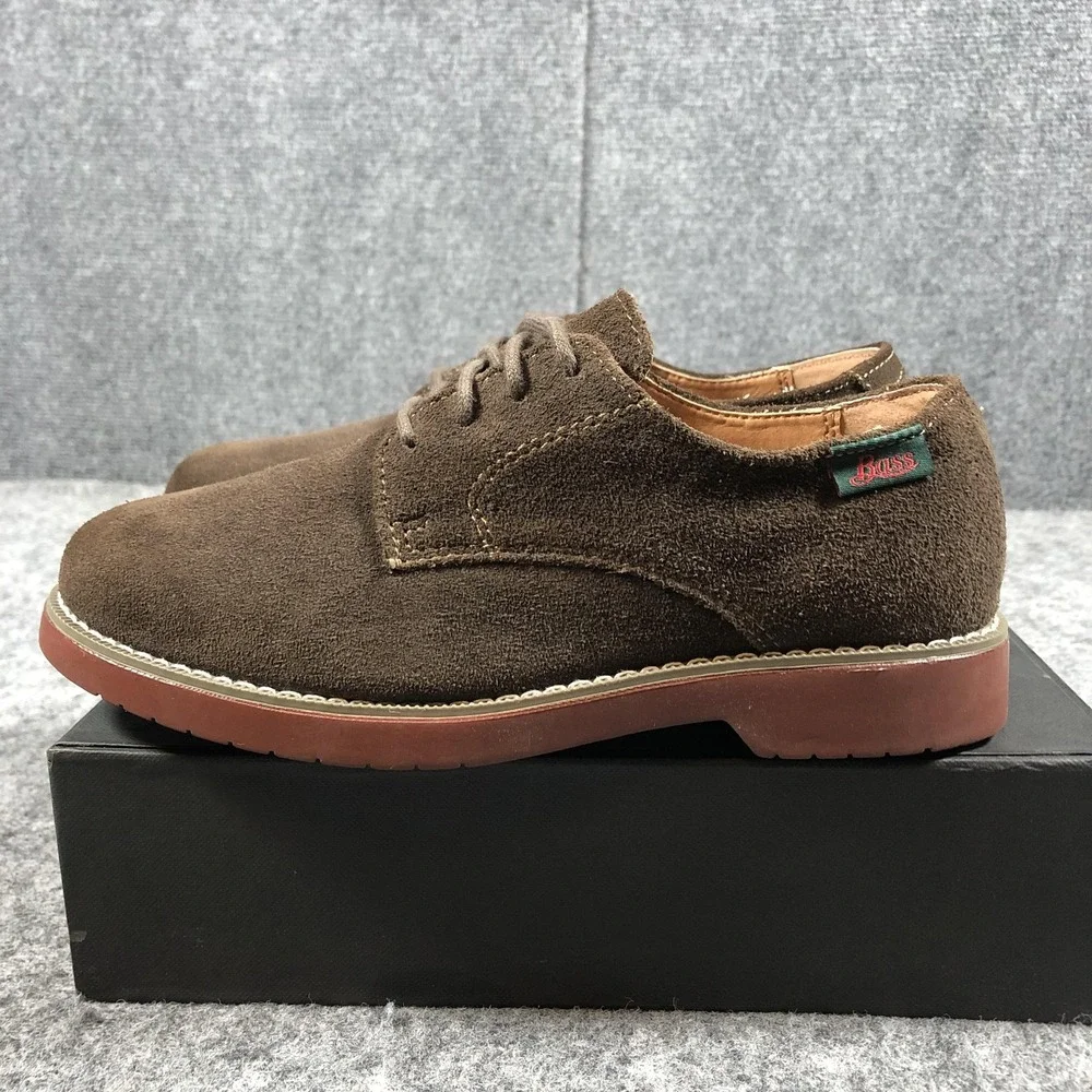 GH‎ Bass Boys 4 Brown Suede Derby Dress Shoes Junior 2 0402-6939-211